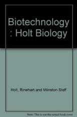 Biotechnology : Holt Biology Lab. Teacher Edition 
