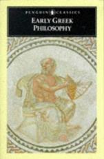 Early Greek Philosophy 