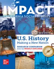 IMPACT: California, Grade 5, Research Companion With the Weekly Explorer, US History
