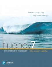 Fluency with Information Technology 