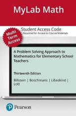 A Mylab Math with Pearson EText Access Code (24 Months) for Problem Solving Approach to Mathematics for Elementary School Teachers