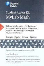 MyLab Math with Pearson EText -- Standalone Access Card -- for College Mathematics for Business, Economics, Life Sciences, and Social Sciences with Integrated Review 14th