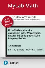 MyMathLab with Pearson EText -- Standalone Access Card -- for Finite Mathematics with Applications with Integrated Review 12th