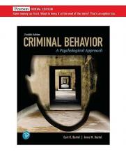 Criminal Behavior : A Psychological Approach 