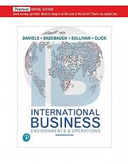 International Business : Environments and Operations 