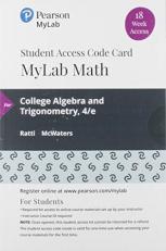 MyLab Math with Pearson EText -- 18 Week Standalone Access Card -- for College Algebra and Trigonometry