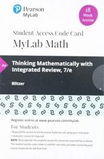 MyLab Math with Pearson EText -- 18 Week Standalone Access Card -- for Thinking Mathematically with Integrated Review