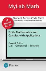 MyLab Math with Pearson EText -- Standalone Access Card (24-Months) -- for Finite Mathematics and Calculus with Applications