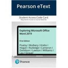 Pearson EText Exploring Microsoft Office Word 2019 -- Access Card 