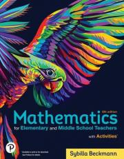 Activities Manual Mathematics for Elementary and Middle School Teachers with Activities 6th