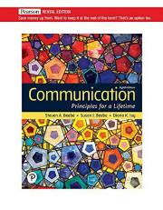 Communication: Principles for a Lifetime 8th Edition