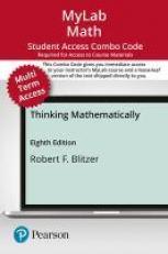 Thinking Mathematically - MyMathLab Combo with Pearson eText 8th