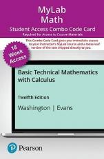 MyLab Math with Pearson EText -- 18-Week Combo Access Card -- for Basic Technical Mathematics with Calculus