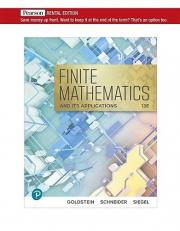 Finite Mathematics & Its Applications [RENTAL EDITION] 13th