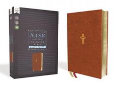 NASB Thinline Bible Red Letter Edition [Giant Print, Brown] 