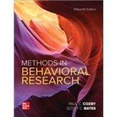 Methods in Behavioral Research 