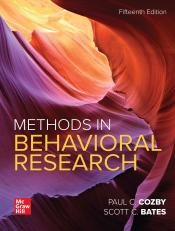 Methods in Behavioral Research 15th
