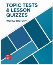 World History, Topic Tests and Lesson Quizzes, ISBN 9781264923366, 1264923368 