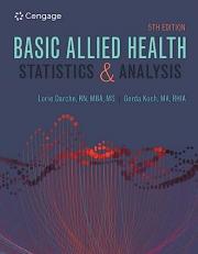 Basic Allied Health Statistics and Analysis, Spiral Bound 5th