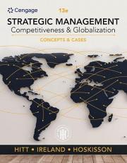 Strategic Management: Competitiveness and Globalization - Concepts and Cases - MindTap Access Card 13th