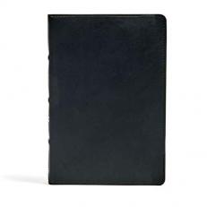 CSB Large Print Ultrathin Reference Bible, Black Premium Leather, Black Letter Edition 