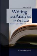 Writing and Analysis in the Law 6th