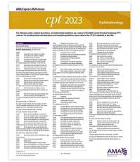CPT 2023 Express Reference Coding Card: Ophthalmology 