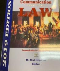 Communication and the Law 2019 Edition 19th